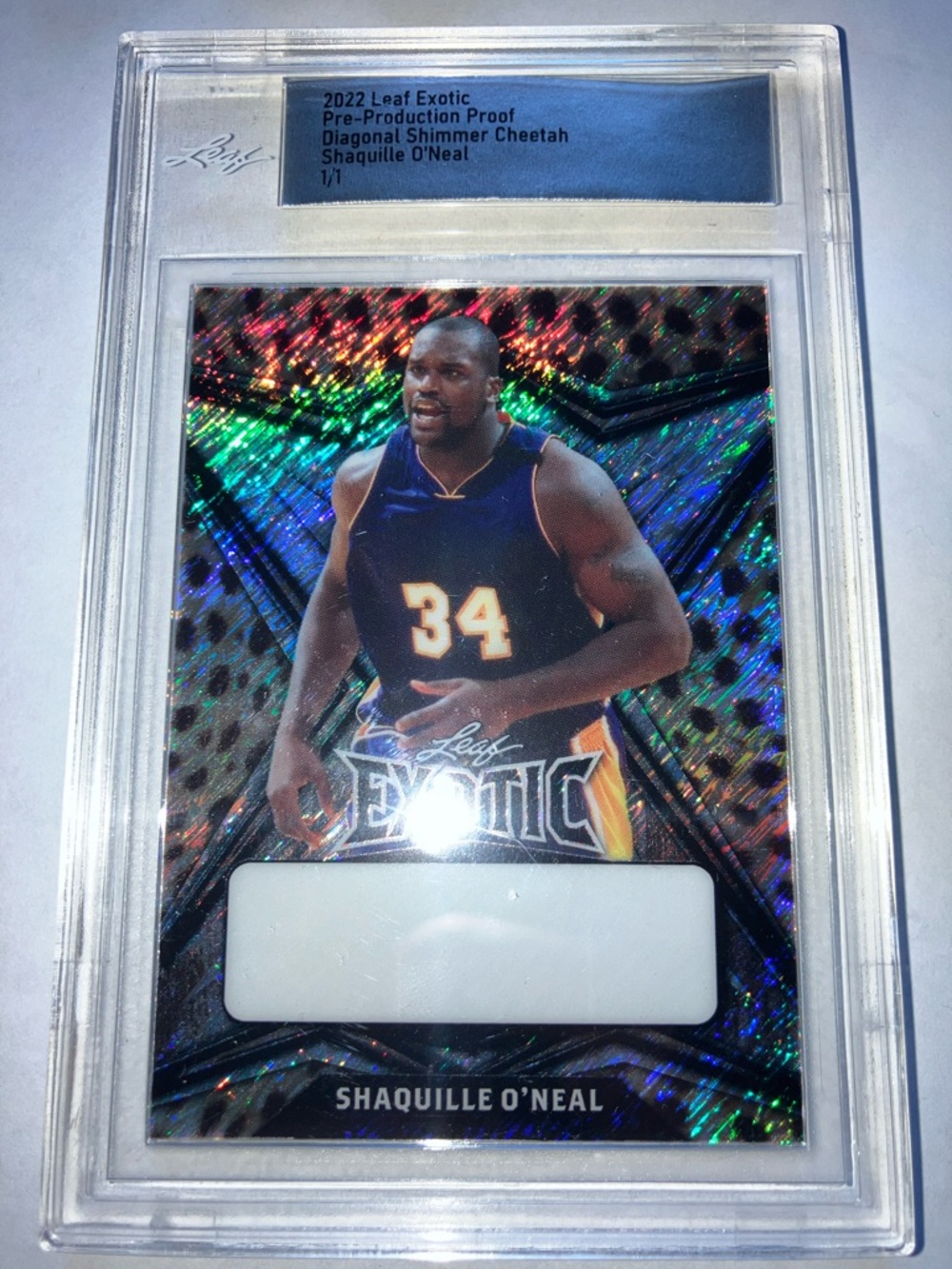 2023 Leaf Exotic Shaquille O'Neal Cheetah Basketball Card 1/1